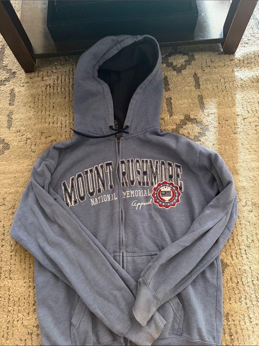 Mount Rushmore National Memorial Blue Zip-Up Hoodie
